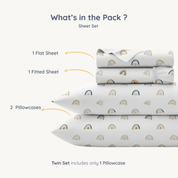 Organic Cotton Sheet Set - Rainbow - Makemake Organics