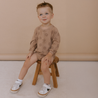 Organic Long Sleeve Bubble Romper - Sun - Makemake Organics
