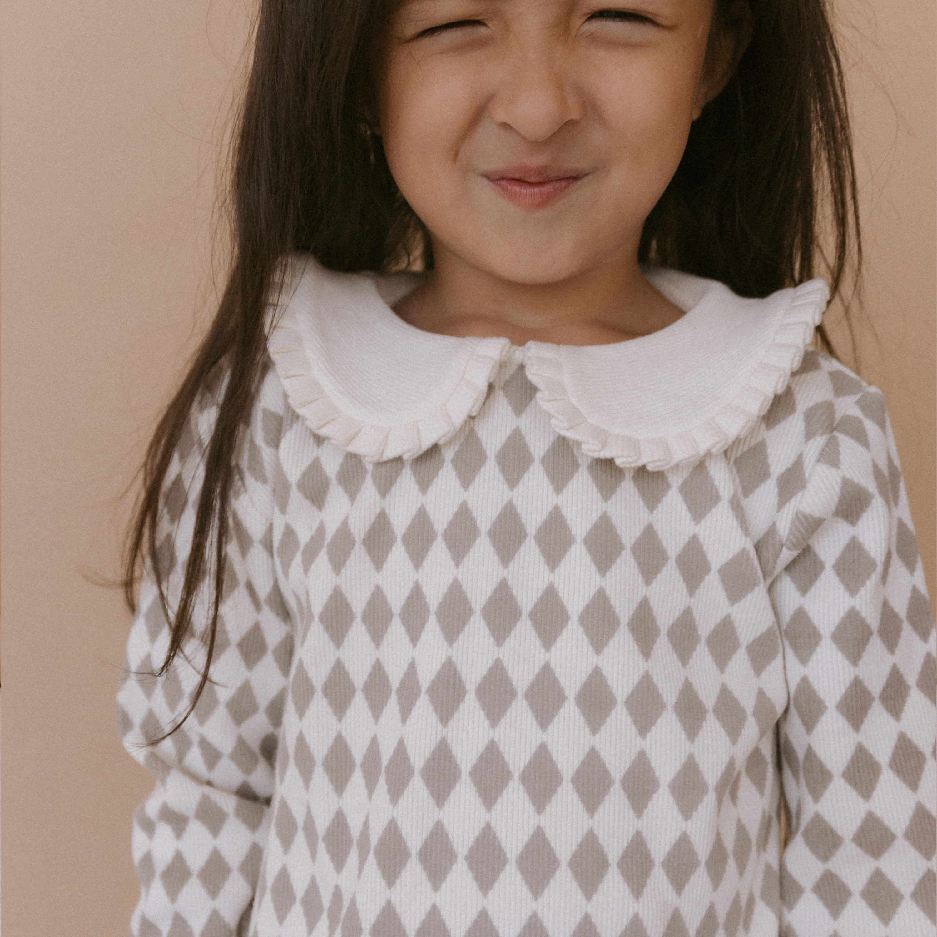 Organic Ruffle Collar Top & Leggings Set - Harlequin - Makemake Organics
