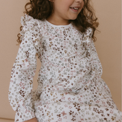 Organic Ruffle Sleeve Dress - Garden - Makemake Organics