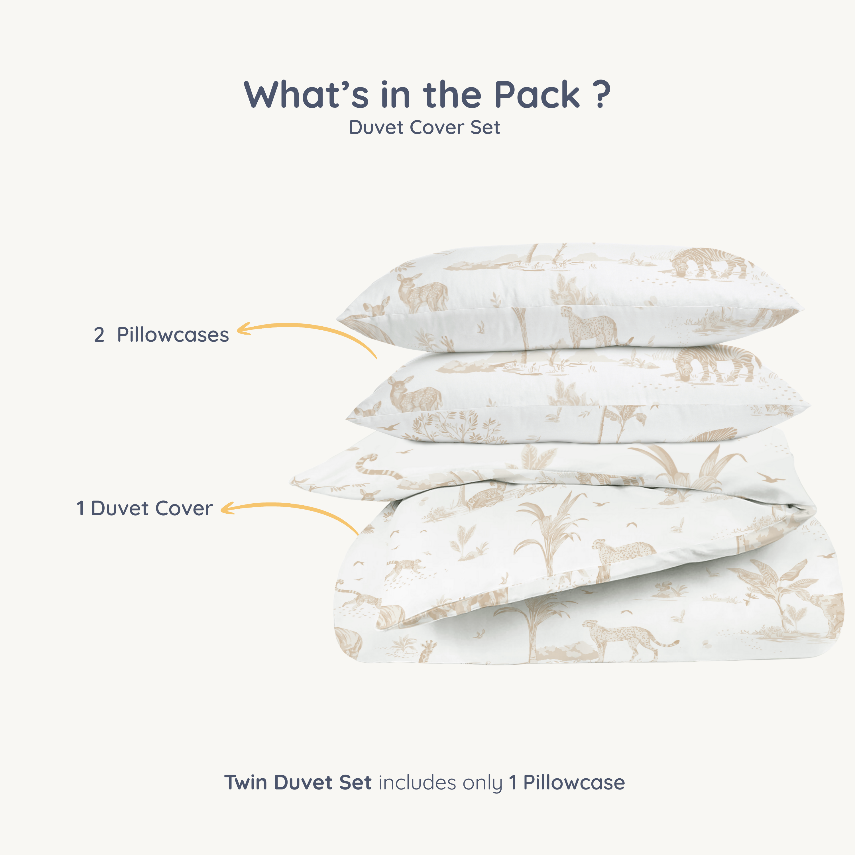 Organic Duvet Cover - Safari - Makemake Organics
