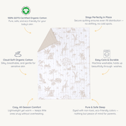 Organic Kids Quilt - Safari & Oat - Makemake Organics