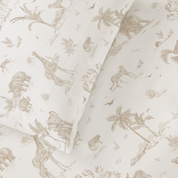 Organic Kids Fitted Sheet - Safari - Makemake Organics