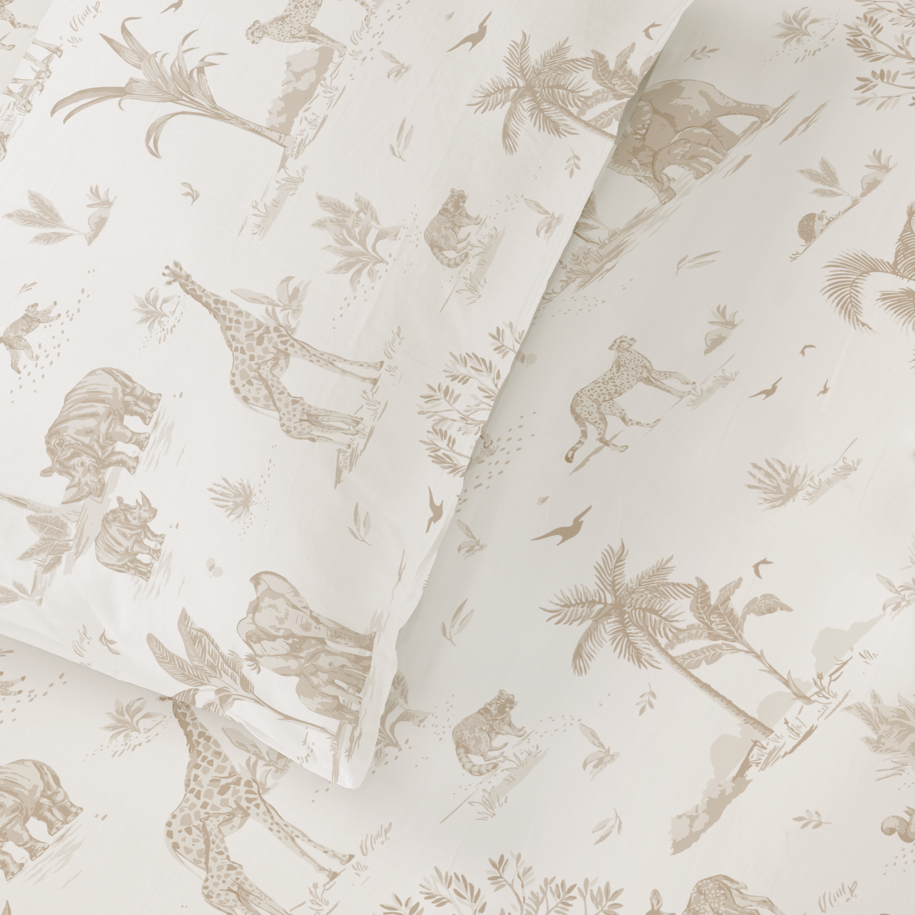 Organic Kids Fitted Sheet - Safari - Makemake Organics