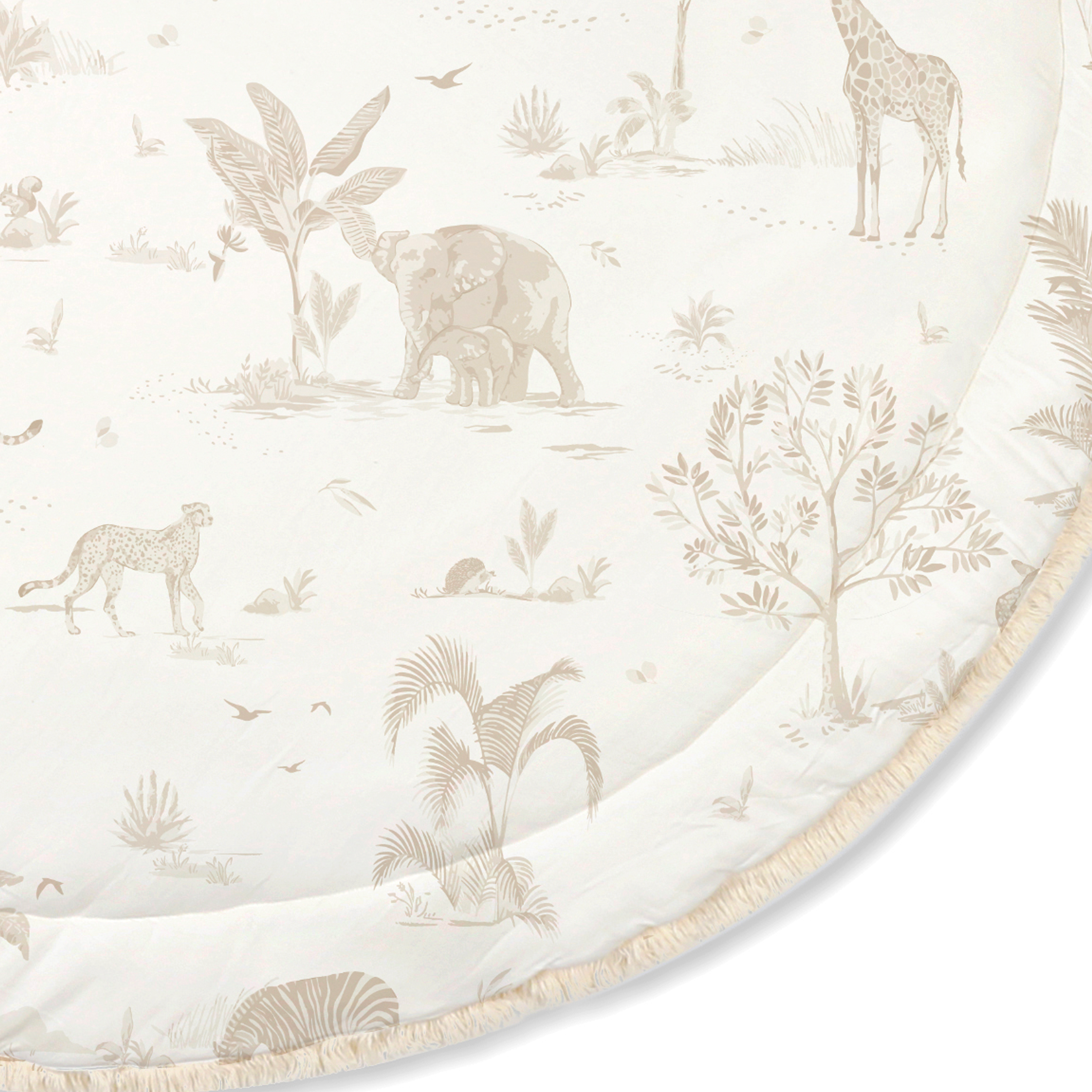 Organic Cotton Quilted Play Mat - Safari - Makemake Organics
