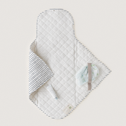 Organic Cotton Portable Changing Mat -Navy Stripes - Makemake Organics