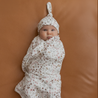 Organic Swaddle Blanket & Hat Set - Garden - Makemake Organics