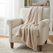 Organic Baby Blanket Muslin - Taupe + Natural Lace - Makemake Organics