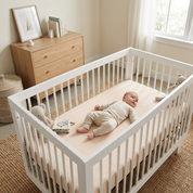 Organic Crib Sheet - Taupe - Makemake Organics