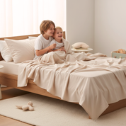 Organic Cotton Sheet Set - Taupe - Makemake Organics