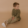 Organic Tee & Foldover Pants Set - Checker - Makemake Organics