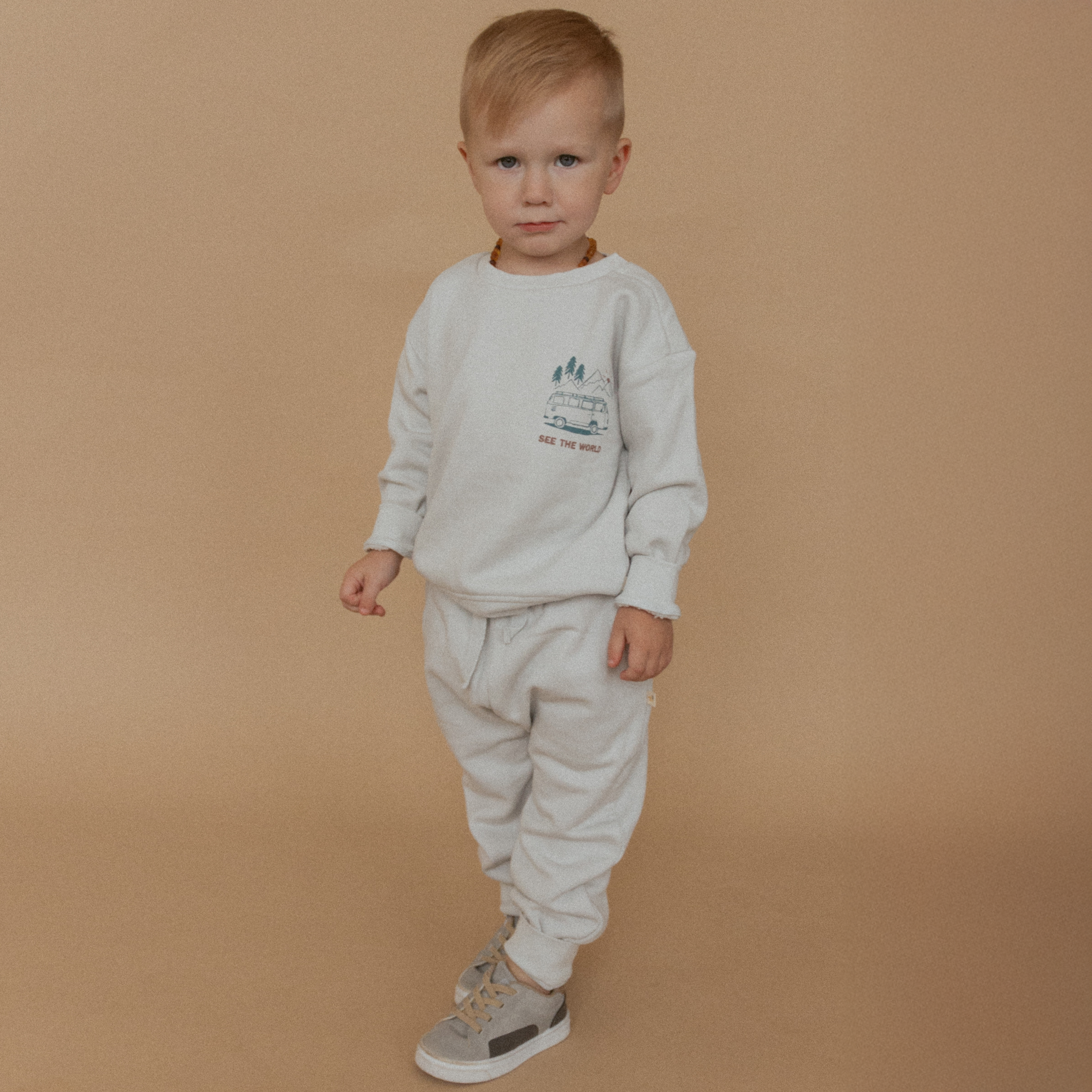 Organic Fleece Sweatshirt - Travel - Makemake Organics