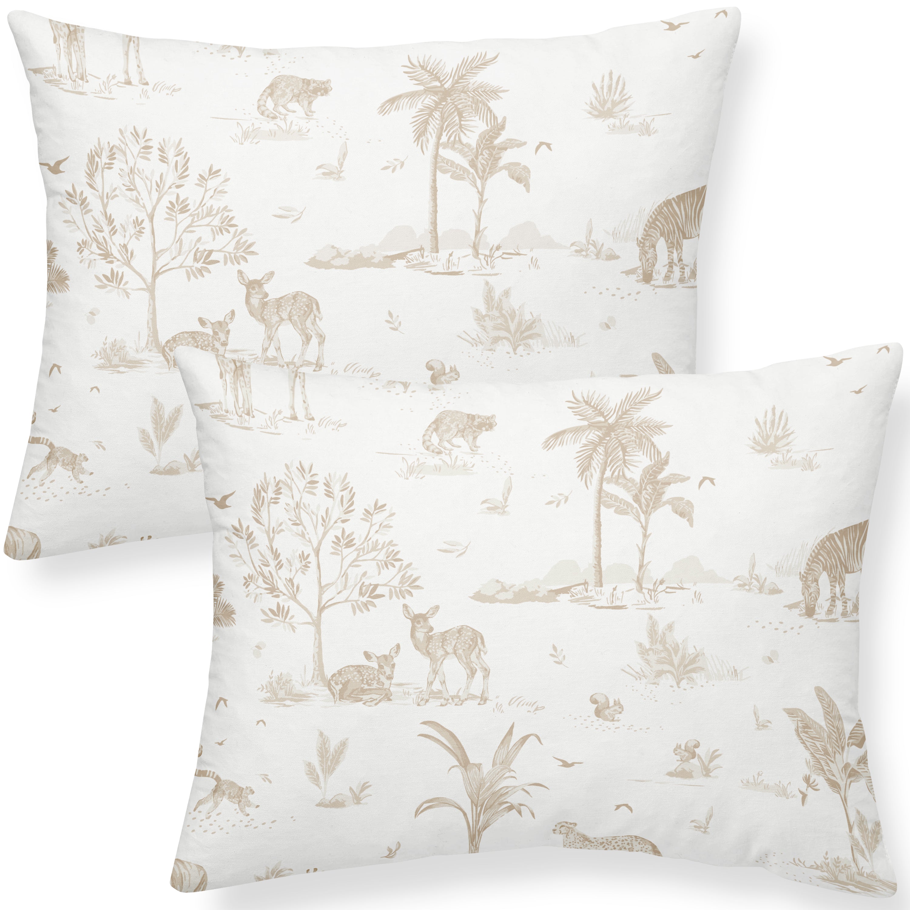 Organic Toddler Pillowcase - Safari - Makemake Organics
