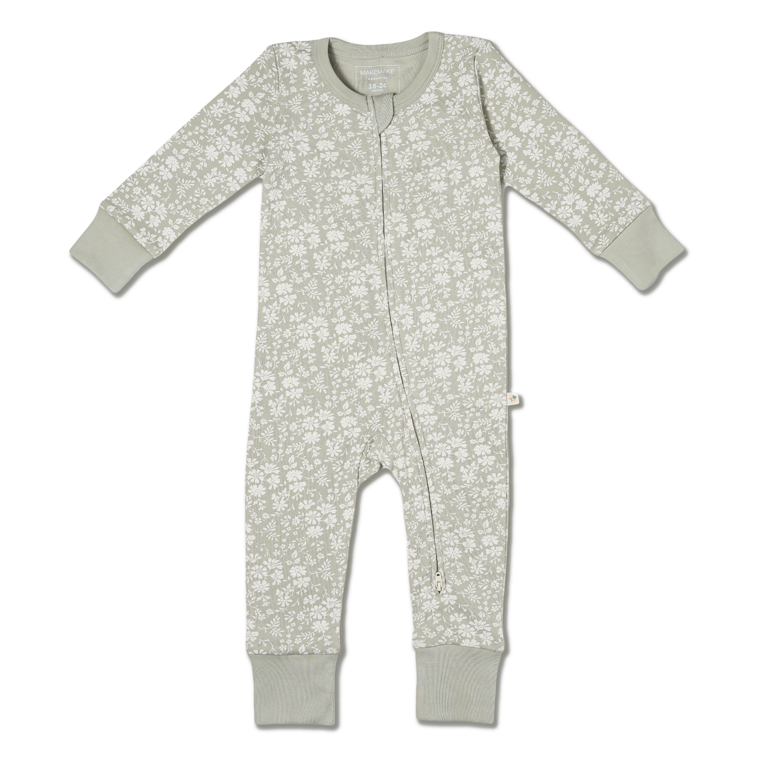 Organic 2-Way Zip Romper - Wildsage - Makemake Organics