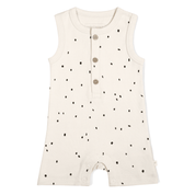 Organic Baby Short Romper - Pixie Dots - Makemake Organics