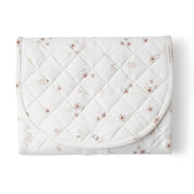 Organic Cotton Portable Changing Mat - Bloom - Makemake Organics