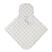 Organic Portable Changing Mat - Plaid Grey - Makemake Organics