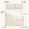 Organic Duvet Cover - Bloom & Polka Dots - Makemake Organics