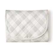 Organic Portable Changing Mat - Plaid Grey - Makemake Organics