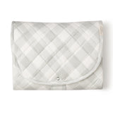 Organic Portable Changing Mat - Plaid Grey