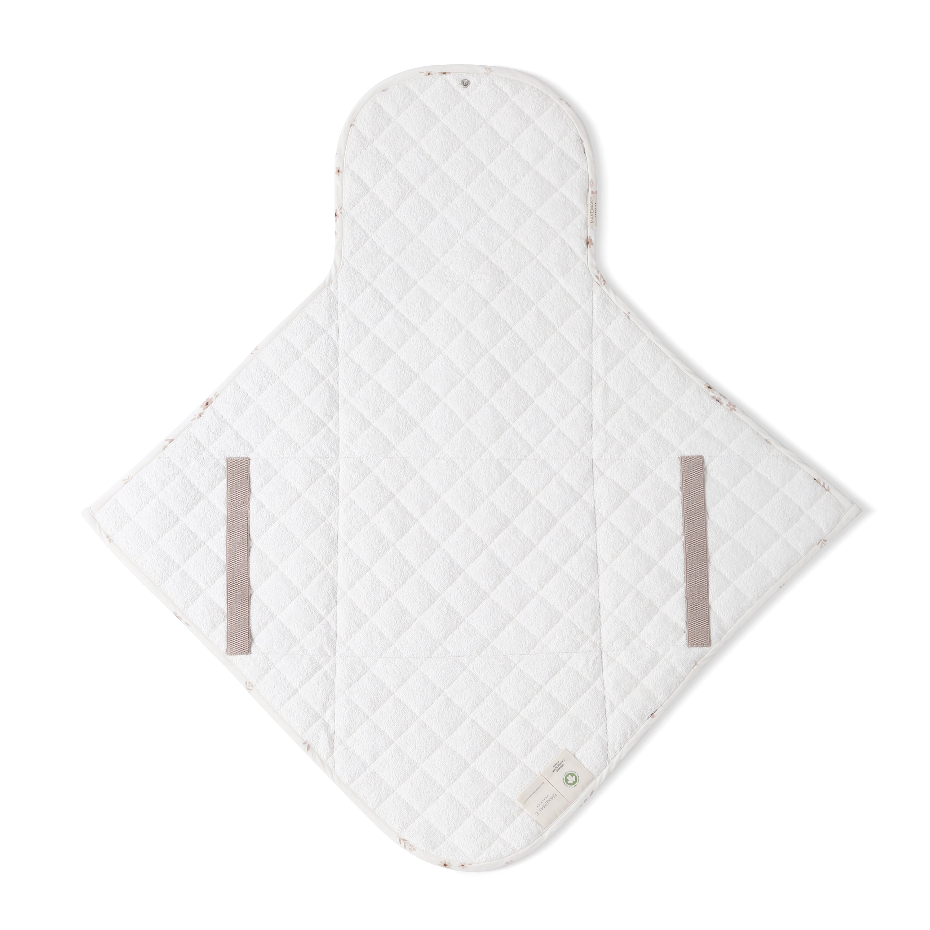 Organic Cotton Portable Changing Mat - Bloom - Makemake Organics