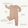 Organic Snap Romper  - Faroe - Makemake Organics