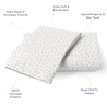 Organic Cotton Toddler Pillowcase - Cobi Blue Fleck - Makemake Organics