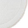 Organic Cotton Quilted Round Play Mat - Oat Stripes and Gray Fleck Reversible - Makemake Organics