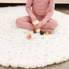 Organic Cotton Quilted Reversible Play Mat - Bloom / Ivory - Makemake Organics