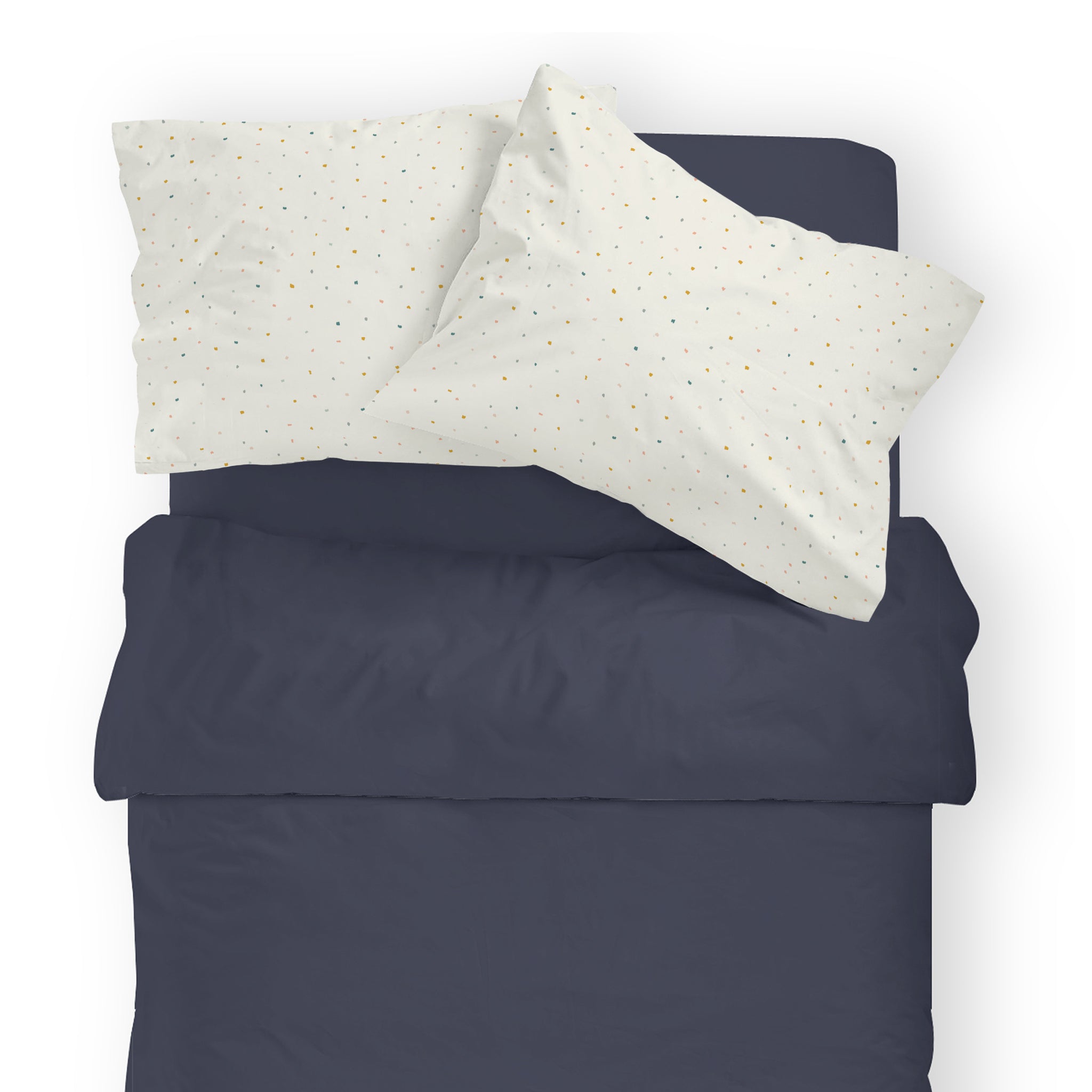 Organic Cotton Toddler Pillowcase - Dotty - Makemake Organics