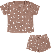 Organic Baby Toddler and Shorts Set - Flock - Makemake Organics