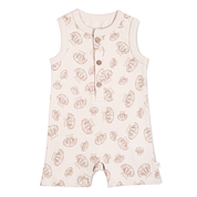 Organic Baby Short Romper - Seashells - Makemake Organics