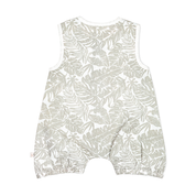 Organic Baby Sleeveless Bubble Onesie - Palms - Makemake Organics