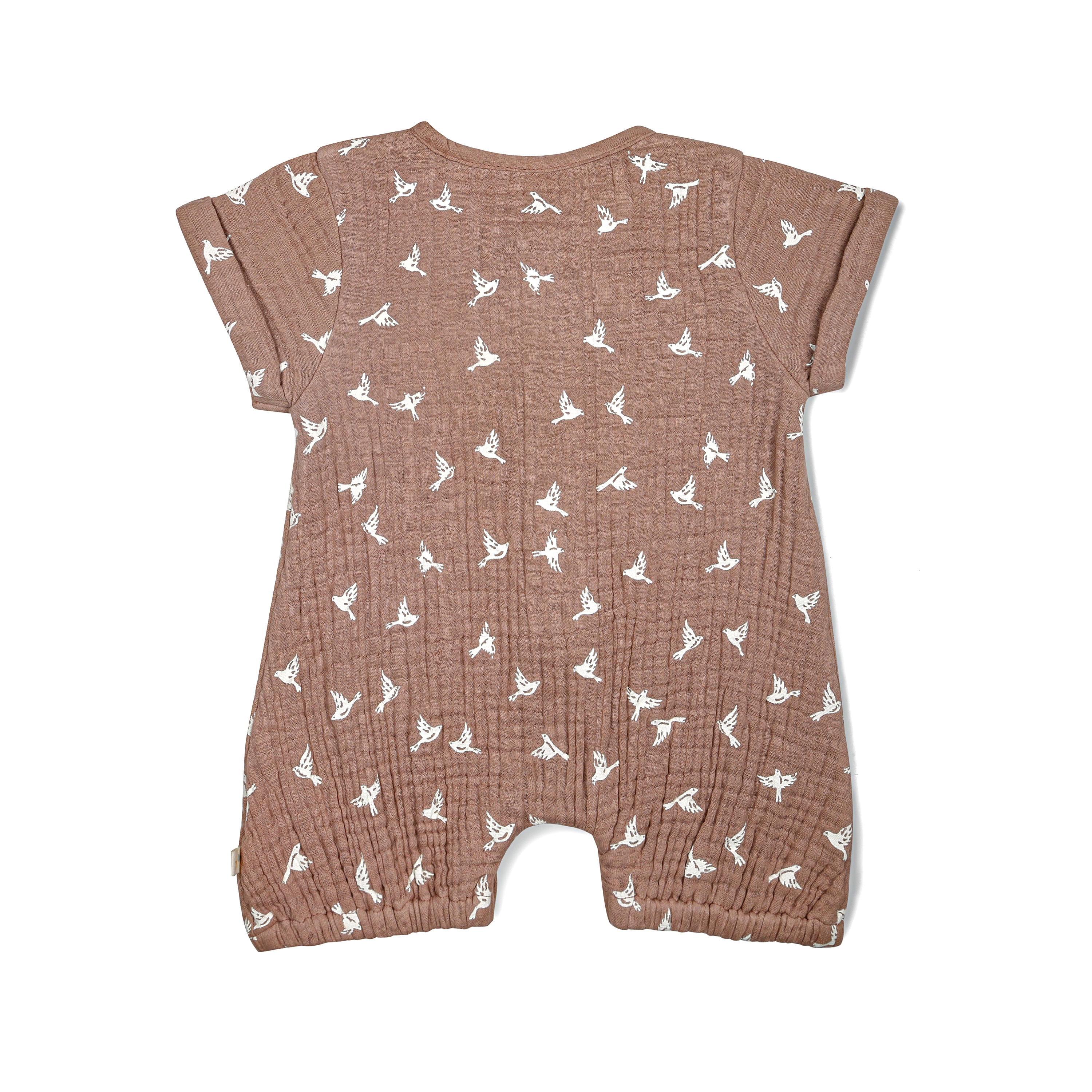 Organic Baby Short Bubble Romper - Flock - Makemake Organics