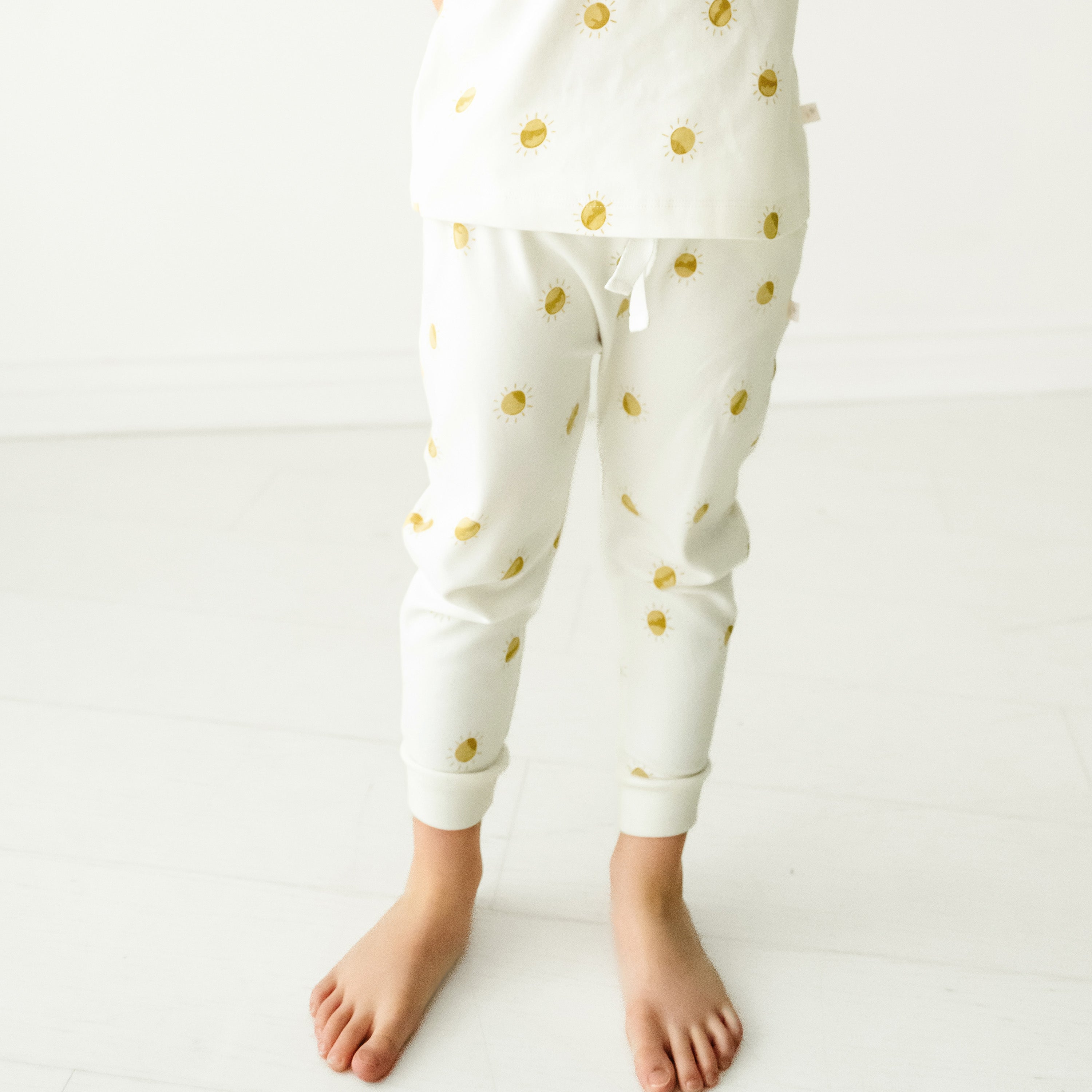 Organic Baby Toddler Harem Pants - Sunshine - Makemake Organics