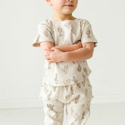 Organic Baby Toddler Harem Pants - Cactus - Makemake Organics