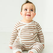 Organic Baby Toddler Harem Pants - Stripes - Makemake Organics
