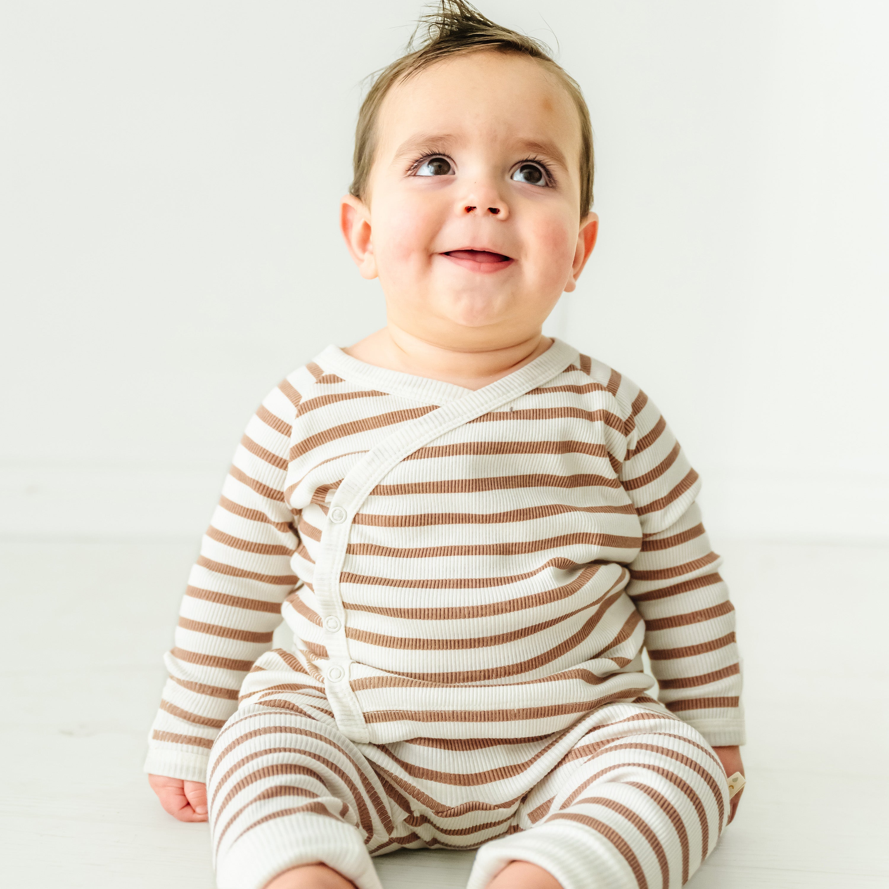 Organic Baby Toddler Harem Pants - Stripes - Makemake Organics