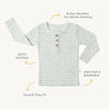 Organic Long Sleeve Tee  - Savannah - Makemake Organics