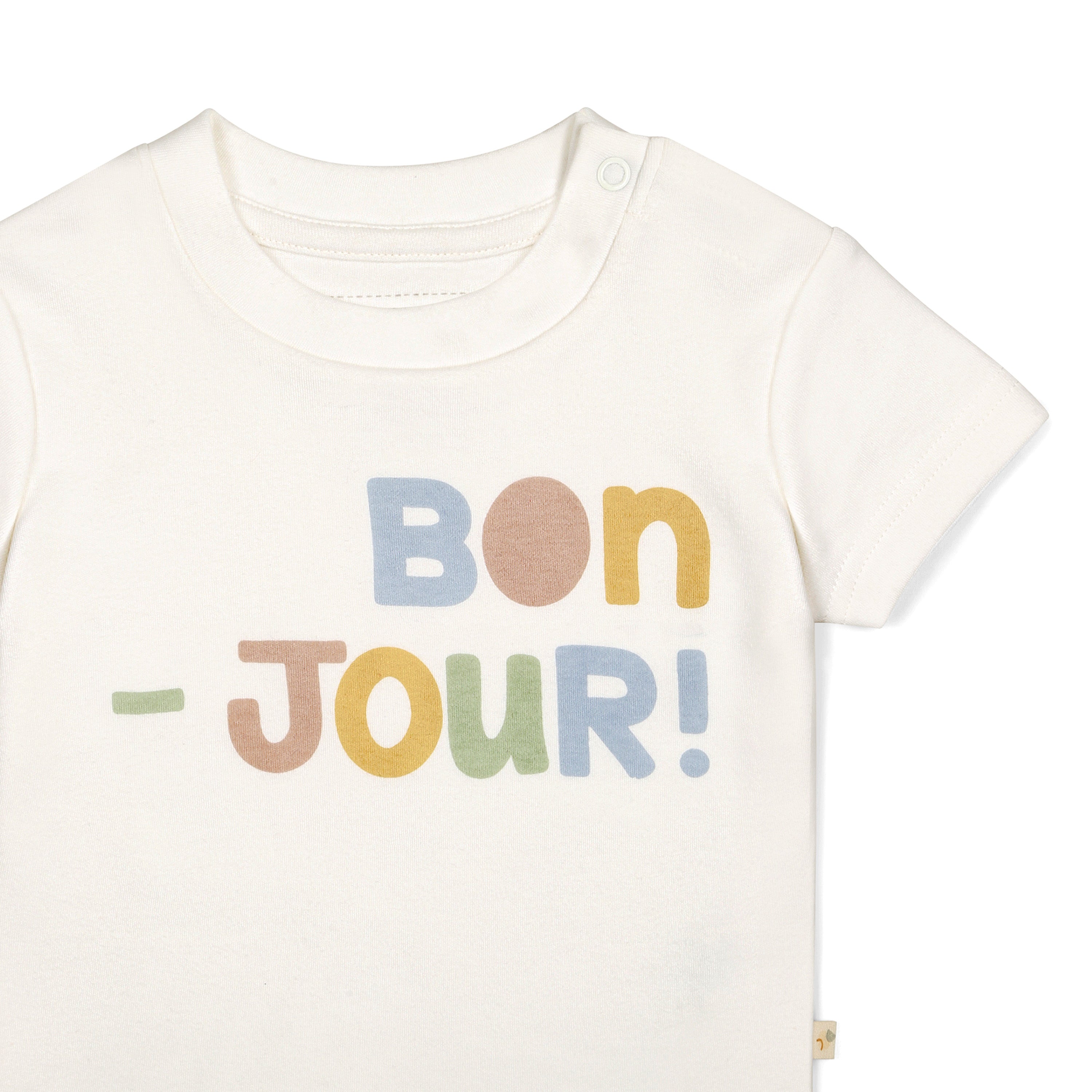 Organic Kids T-Shirts - Bonjour - Makemake Organics