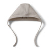 Organic Cotton Bonnet Hat - Fog Solid & Oat Solid - Makemake Organics