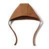 Organic Cotton Bonnet Hat - Olive Solid & Walnut Solid - Makemake Organics