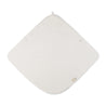 Organic Cotton Hooded Baby Towel & Poncho - Alabaster - Makemake Organics