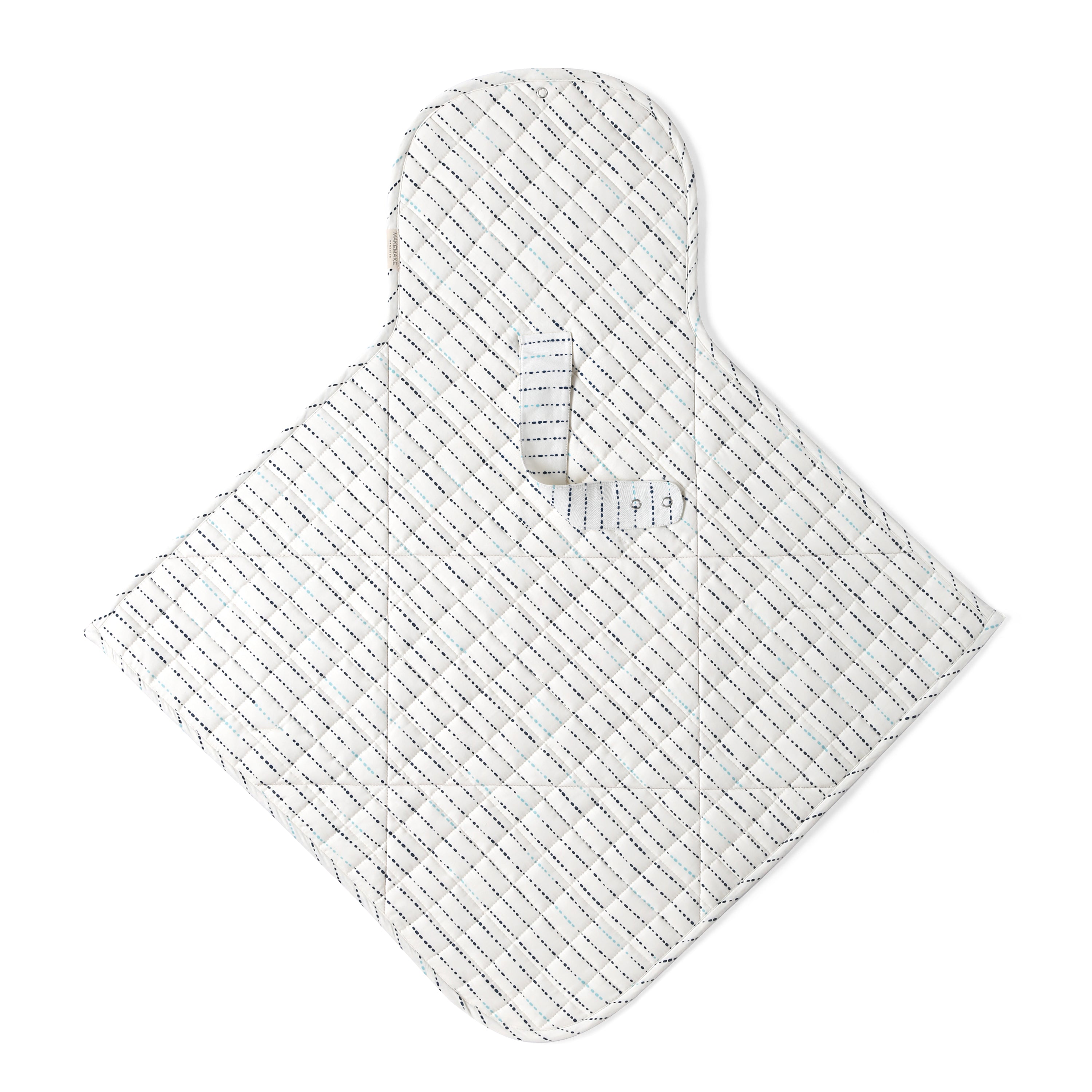 Organic Portable Changing Mat - Pebble Blue - Makemake Organics