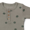 Organic Long Sleeve Tee - Olive Dots - Makemake Organics