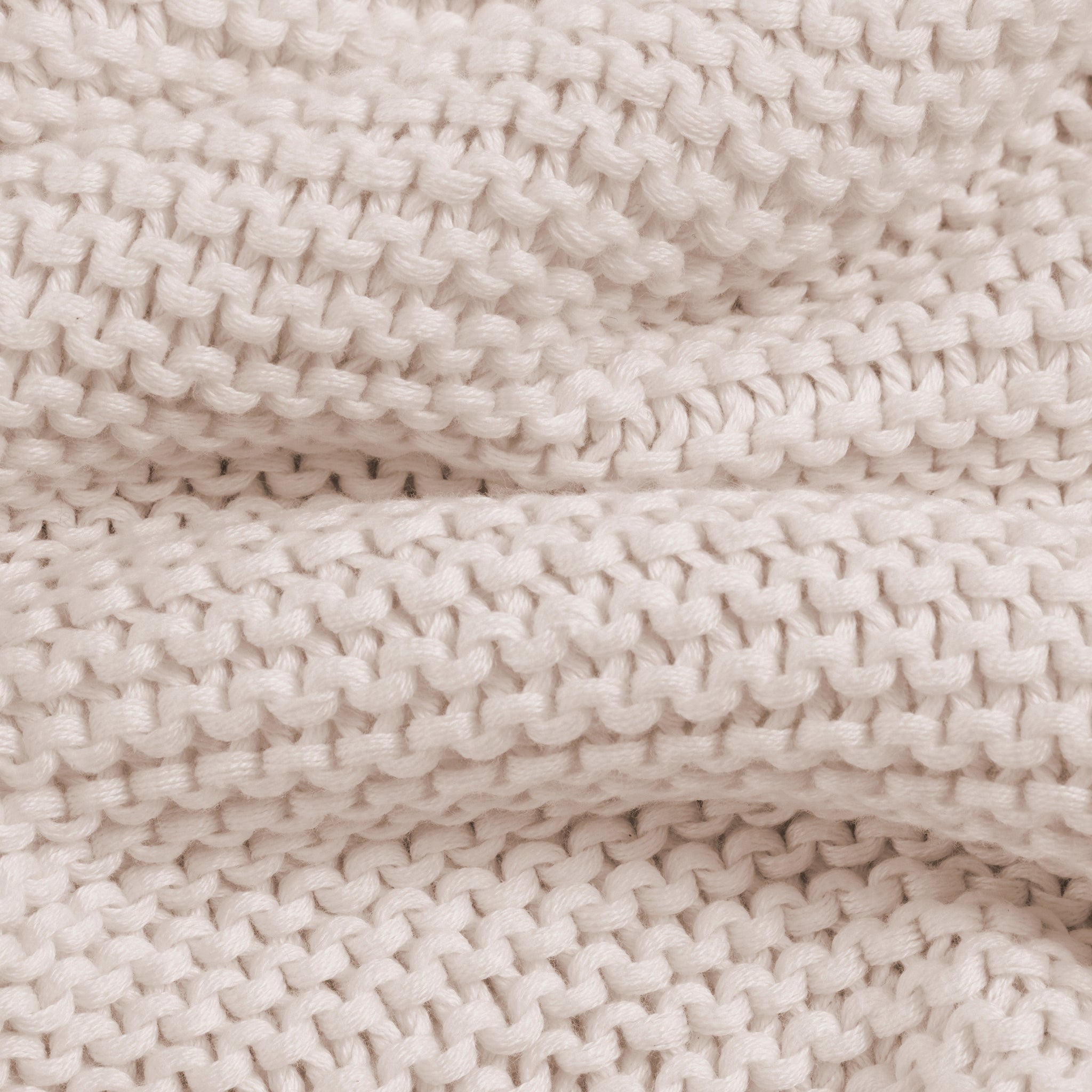 Chunky Knit Throw Blanket - Nora Shell - Makemake Organics
