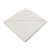Organic Cotton Hooded Baby Towel & Poncho - Alabaster - Makemake Organics