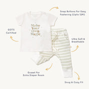 Organic Toddler T-shirt & Pant Set - Make Your Own Magic - Makemake Organics