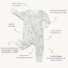 Organic 2-Way Zip Romper - Wild Safari - Makemake Organics