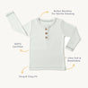 Organic Long Sleeve Tee  - Savannah Sky - Makemake Organics